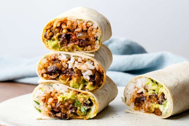 L Veggie Burrito.