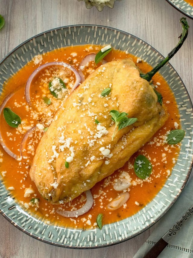 Chile Relleno and Enchilada.